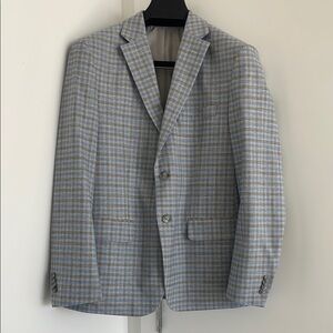 Men's Blue and Gray Sport Coat
